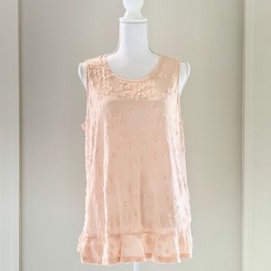Michael Kors Pink Ruffle Tank